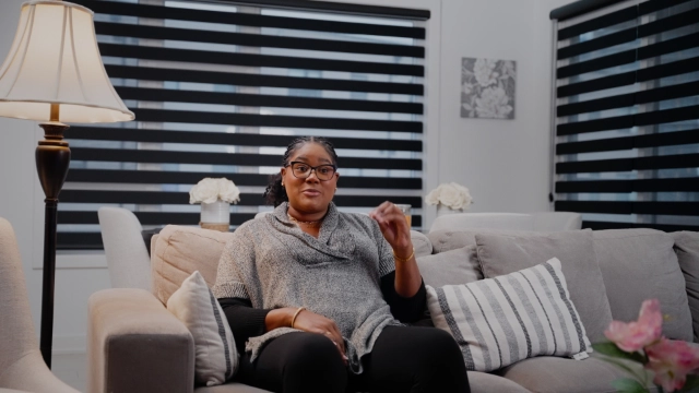 Chef Bri doing an interview