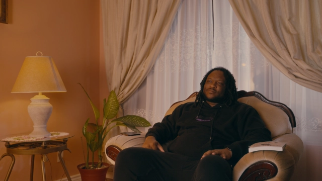 Character looing into drawer